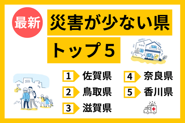 災害が少ない県トップ5｜台風・地震・ゲリラ豪雨からランキング！